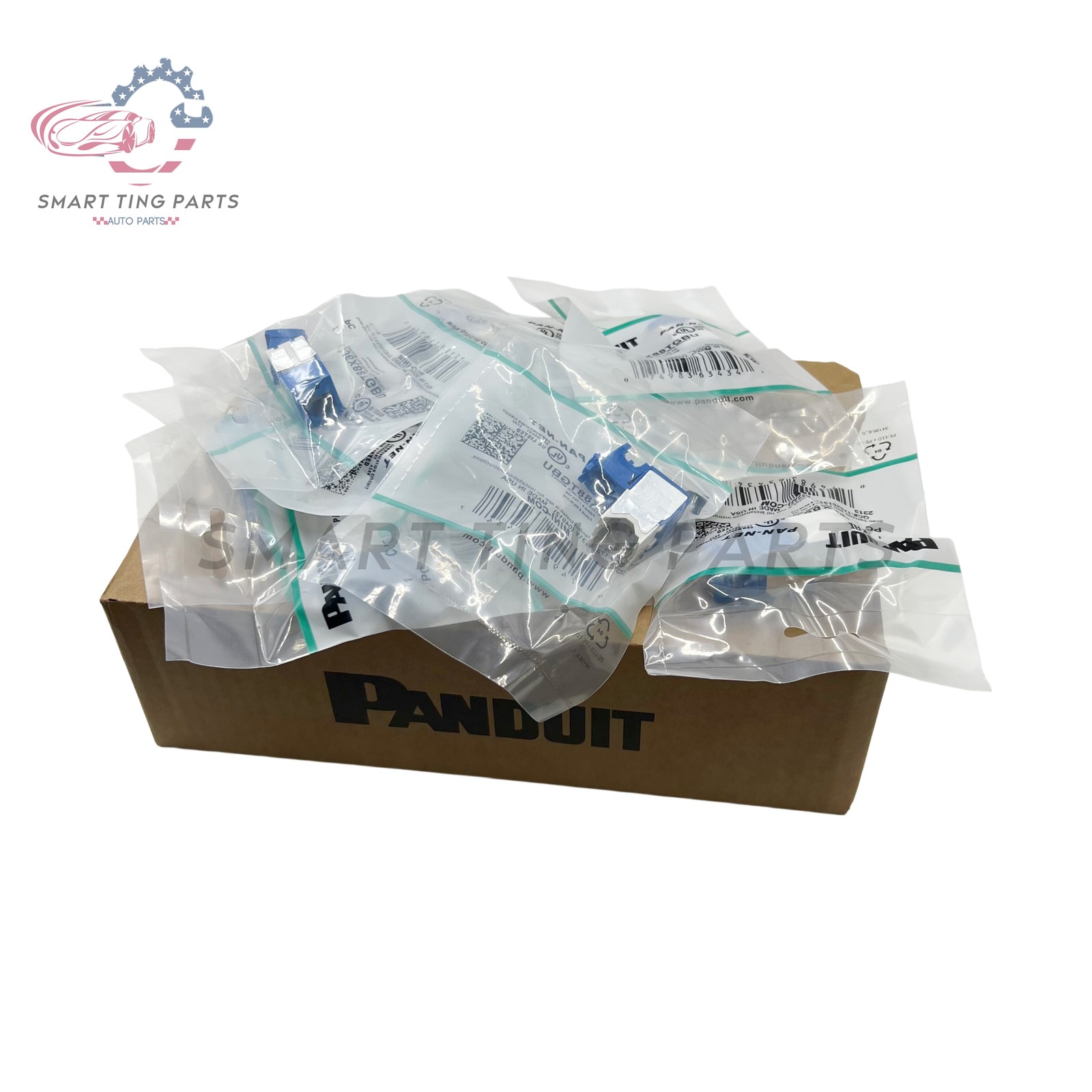 New CJ6X88TGBU (BOX OF 50) For Panduit Cat6a 10 Gig Mini-Com Jack Blue