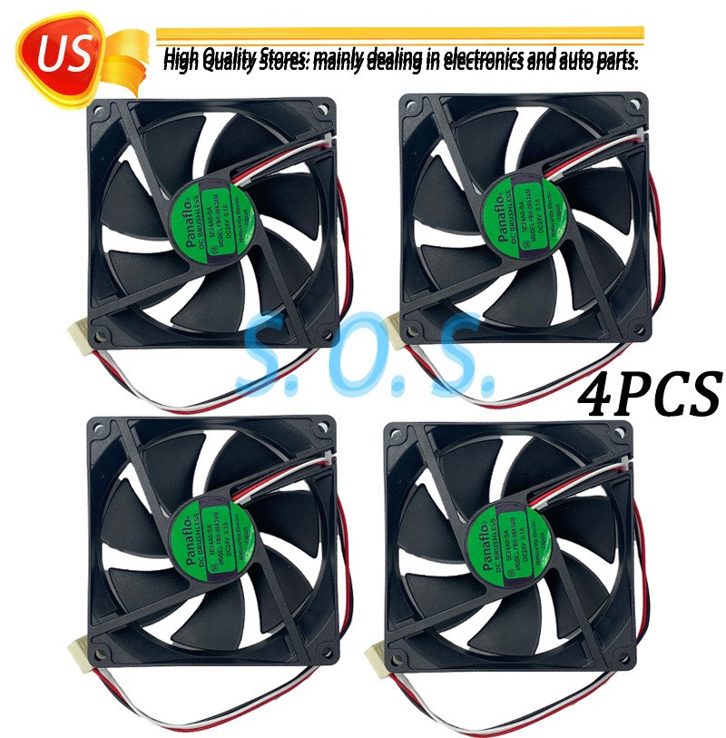 4* Panaflo FBK-09A24M 24V 0.1A 3 Pin Large Air Volume Silent Cooling Fan 90*25mm