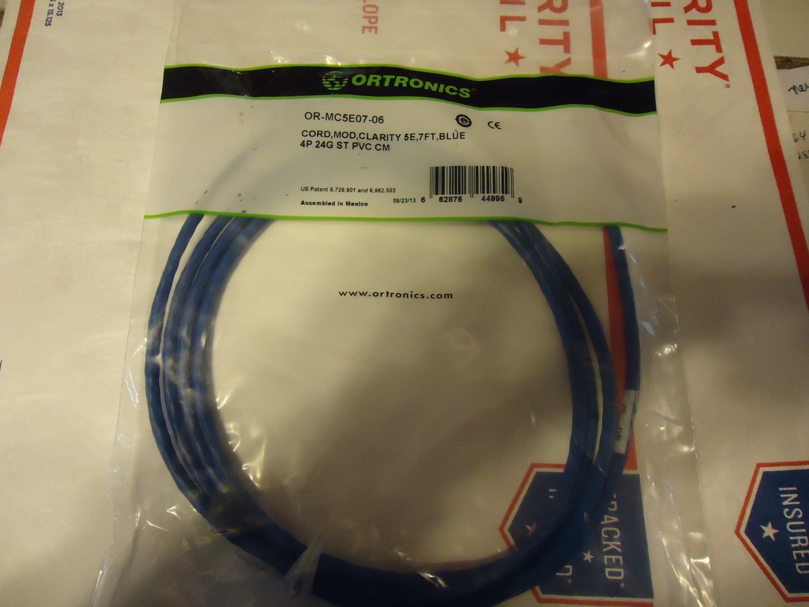 Ortronics OR-MC5E07-06 blue 7 ft cable