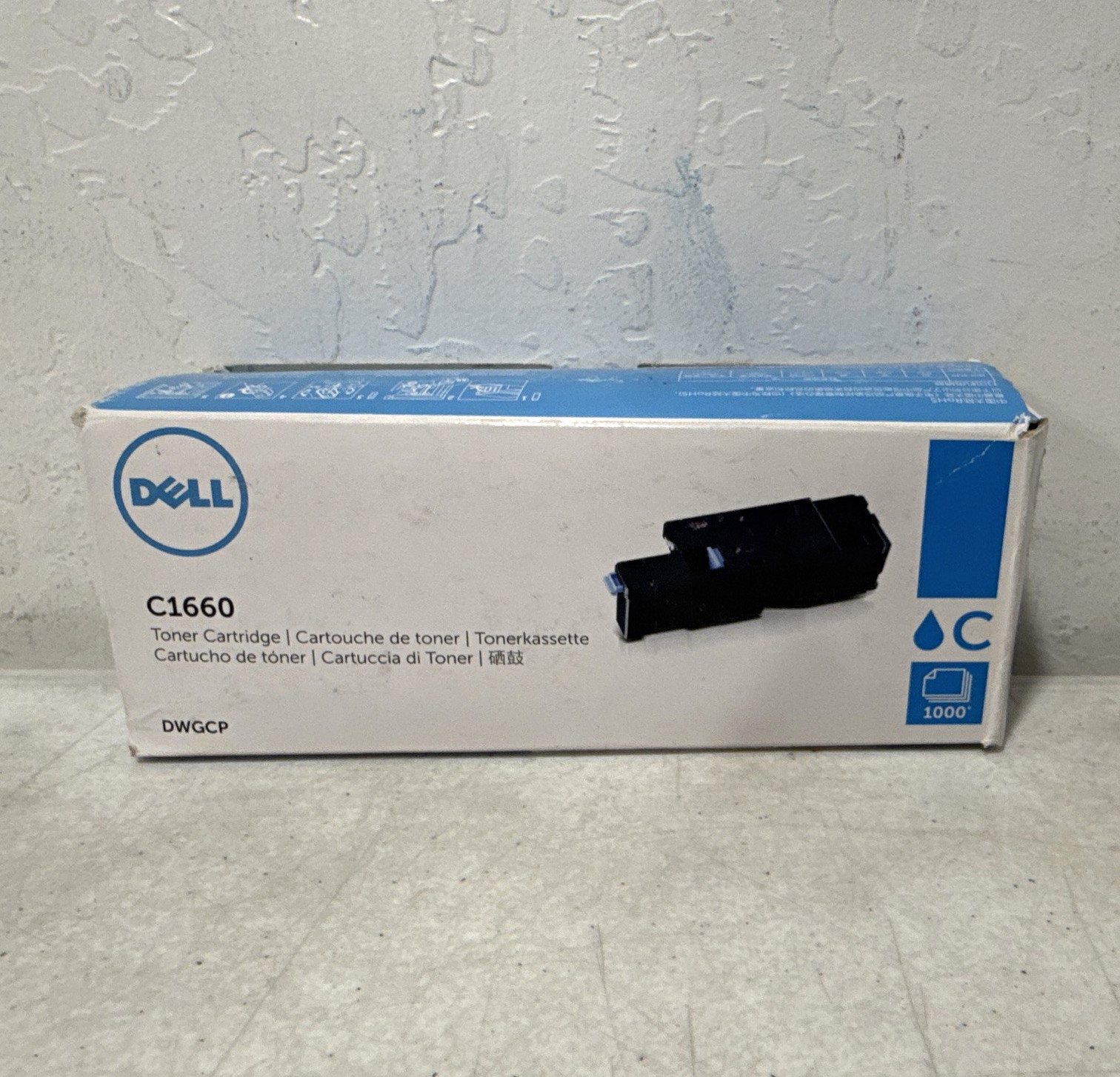 Dell C1660 DWGCP Cyan Genuine/Original Laser Toner Cartridge