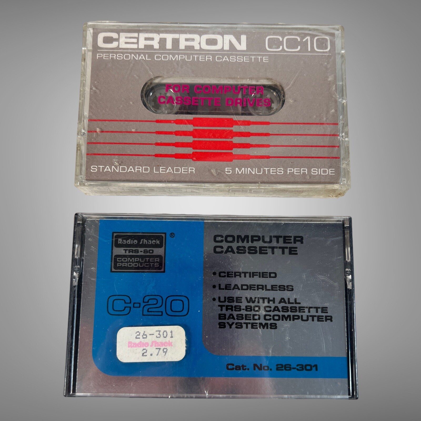 C-20 Tandy Radio Shack TRS-80 & Certron CC10 Cassette Tapes NOS sealed