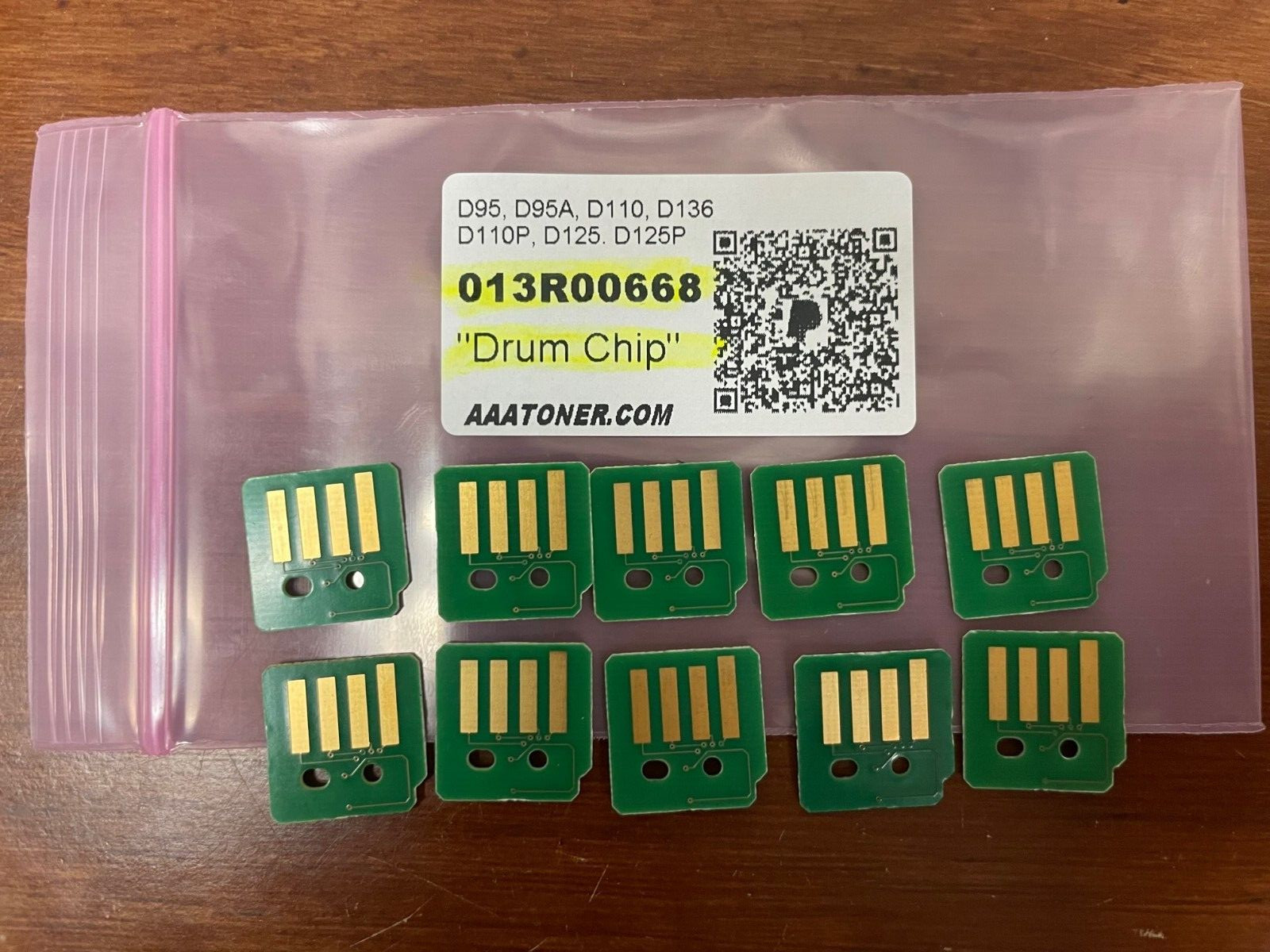 10 x " Drum Chip " for Xerox D95, D95A, D110, D110P, D125.136 (013R00668) Refill