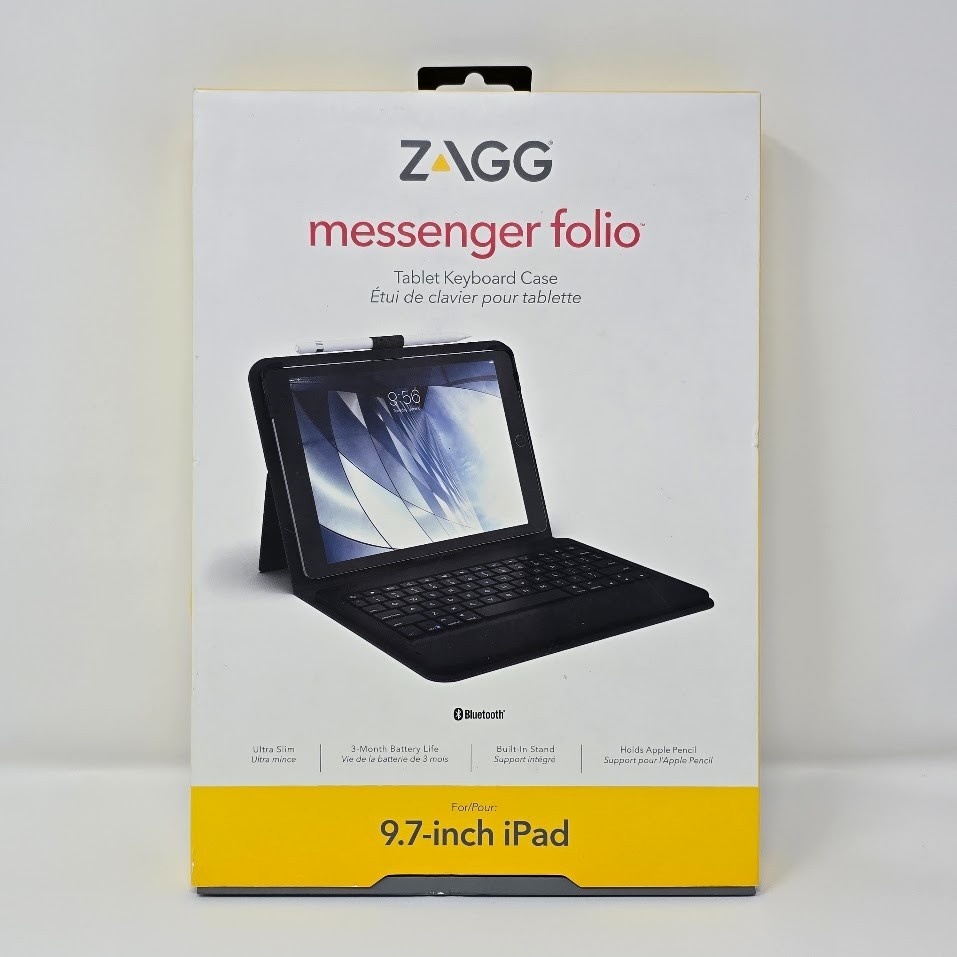 Zagg Messenger Folio Keyboard Case for iPad 6th Gen 9.7"