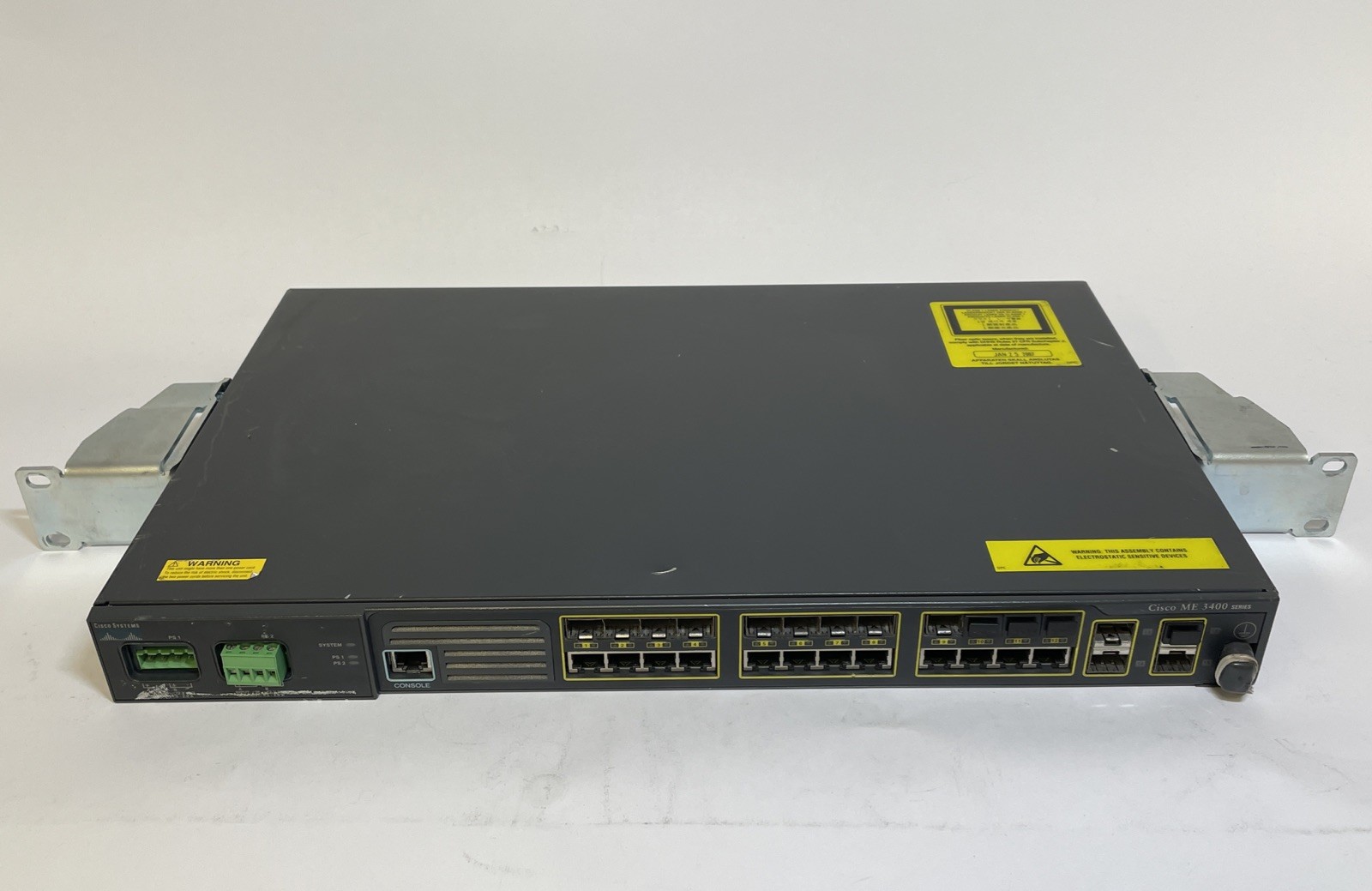 Cisco ME 3400 Series Ethernet Access Switch ME-3400G-12CS-D V01 WITH RACKS