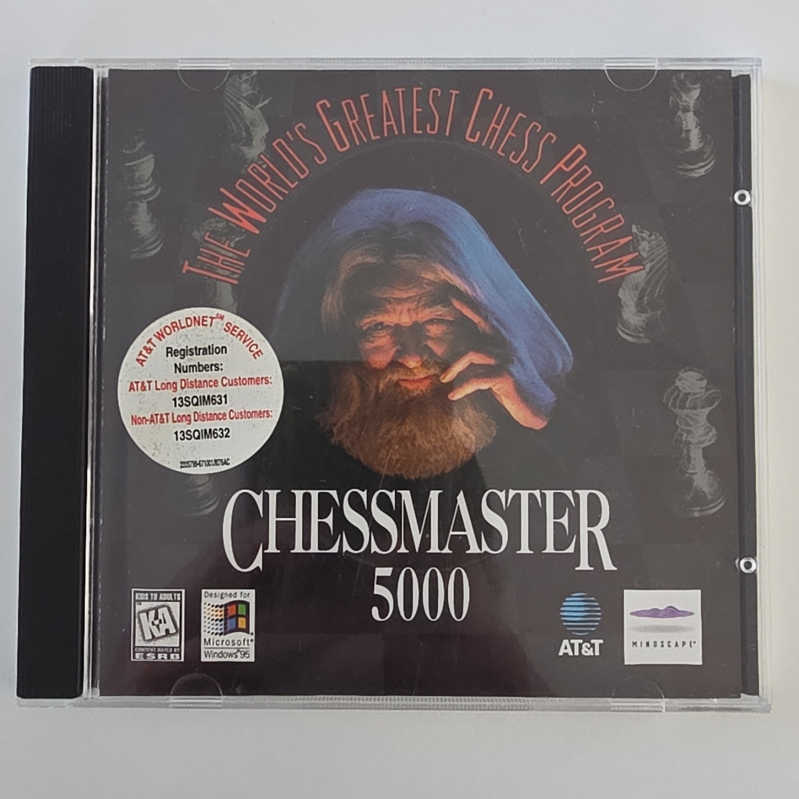 Mindscape Chessmaster 5000 Chess PC CD-ROM Game for Windows 95, English