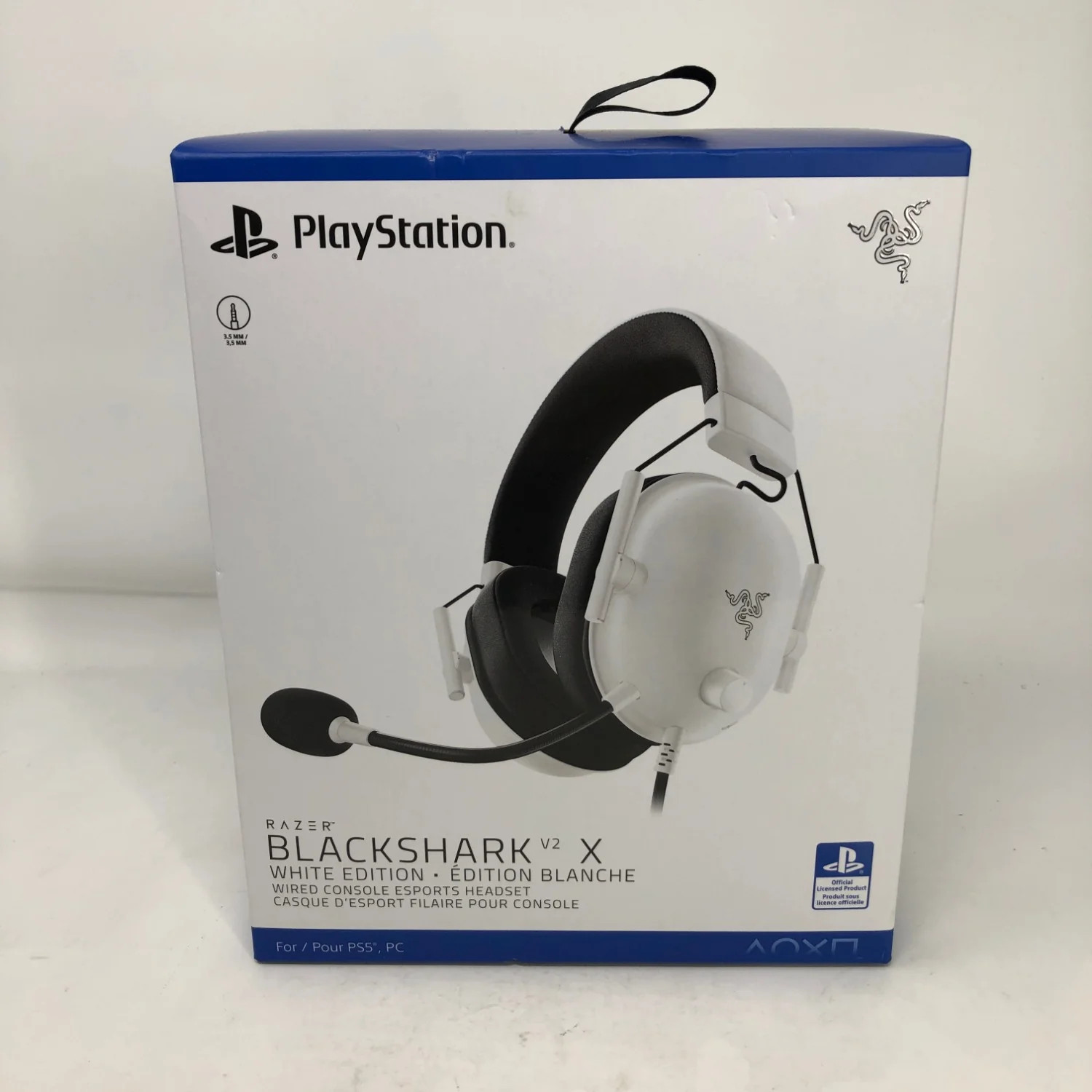 New Razer BlackShark V2 X Over Ear Gaming Headset White 