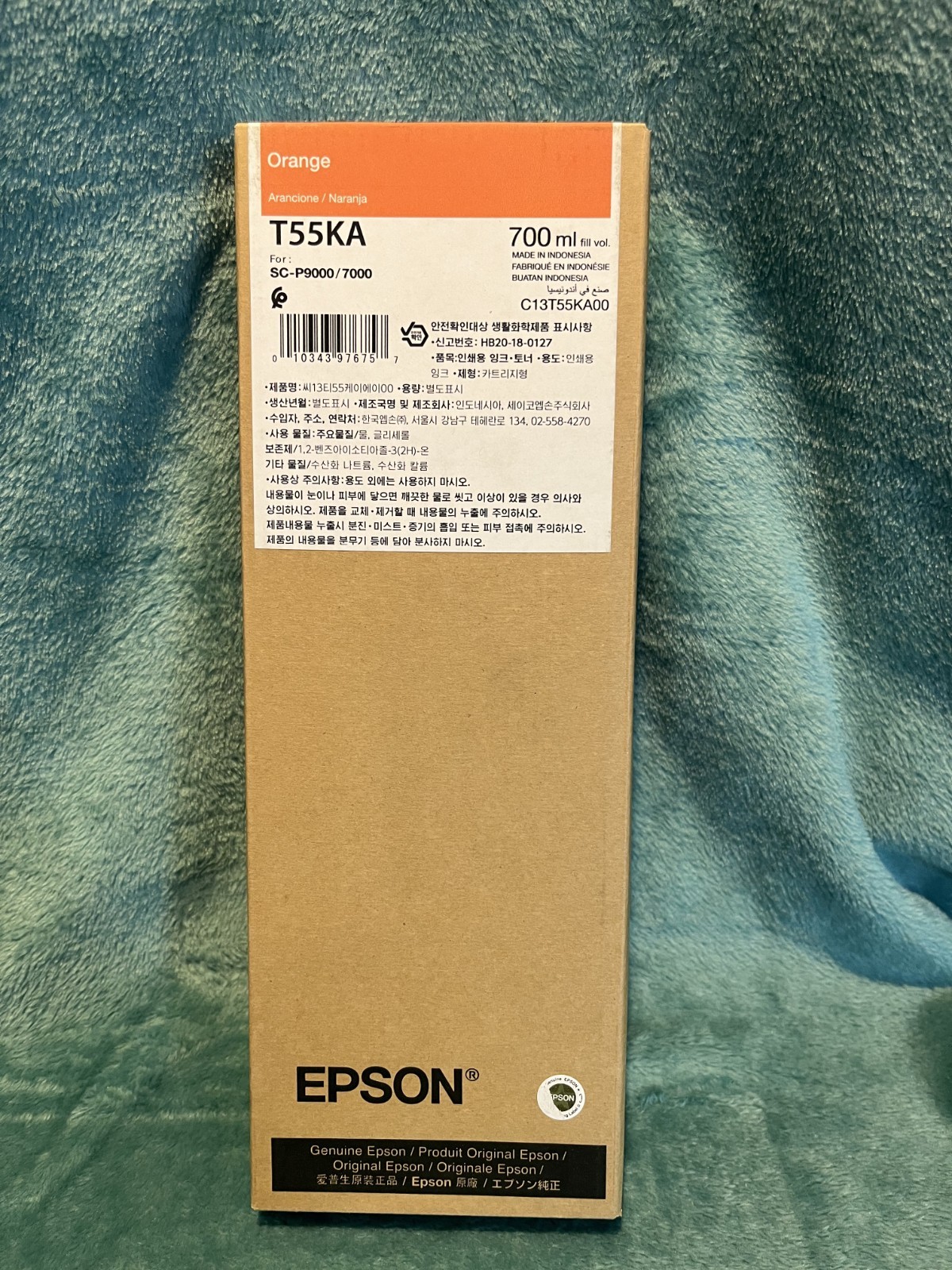 Genuine Epson T55KA Ink Cartridge Orange 7000/9000 Series Date: June 2027