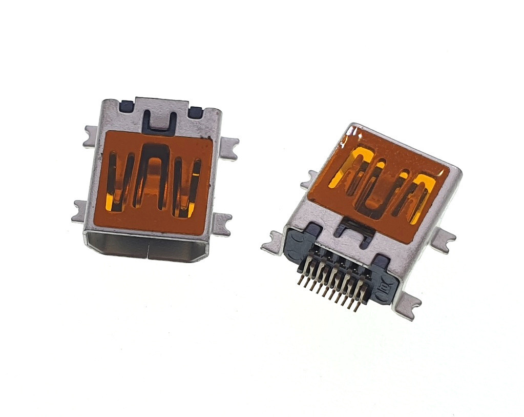 2x New Philips 10-Pin Mini-AB USB Socket 5P Female SMD Repair Replacement Por...