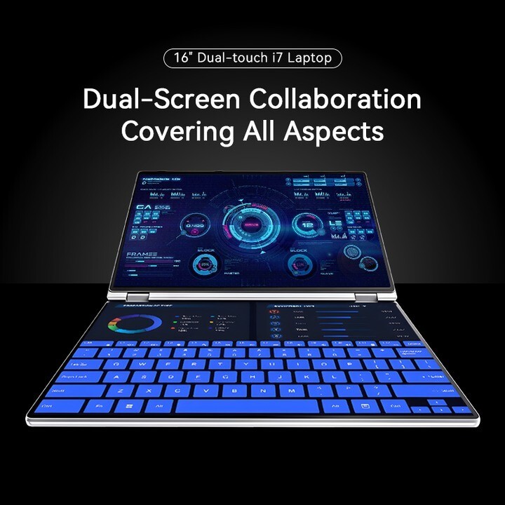 16in. DUAL-SCREEN Laptop i7-1260 64gb 2x2TB SSD Win11 Pro