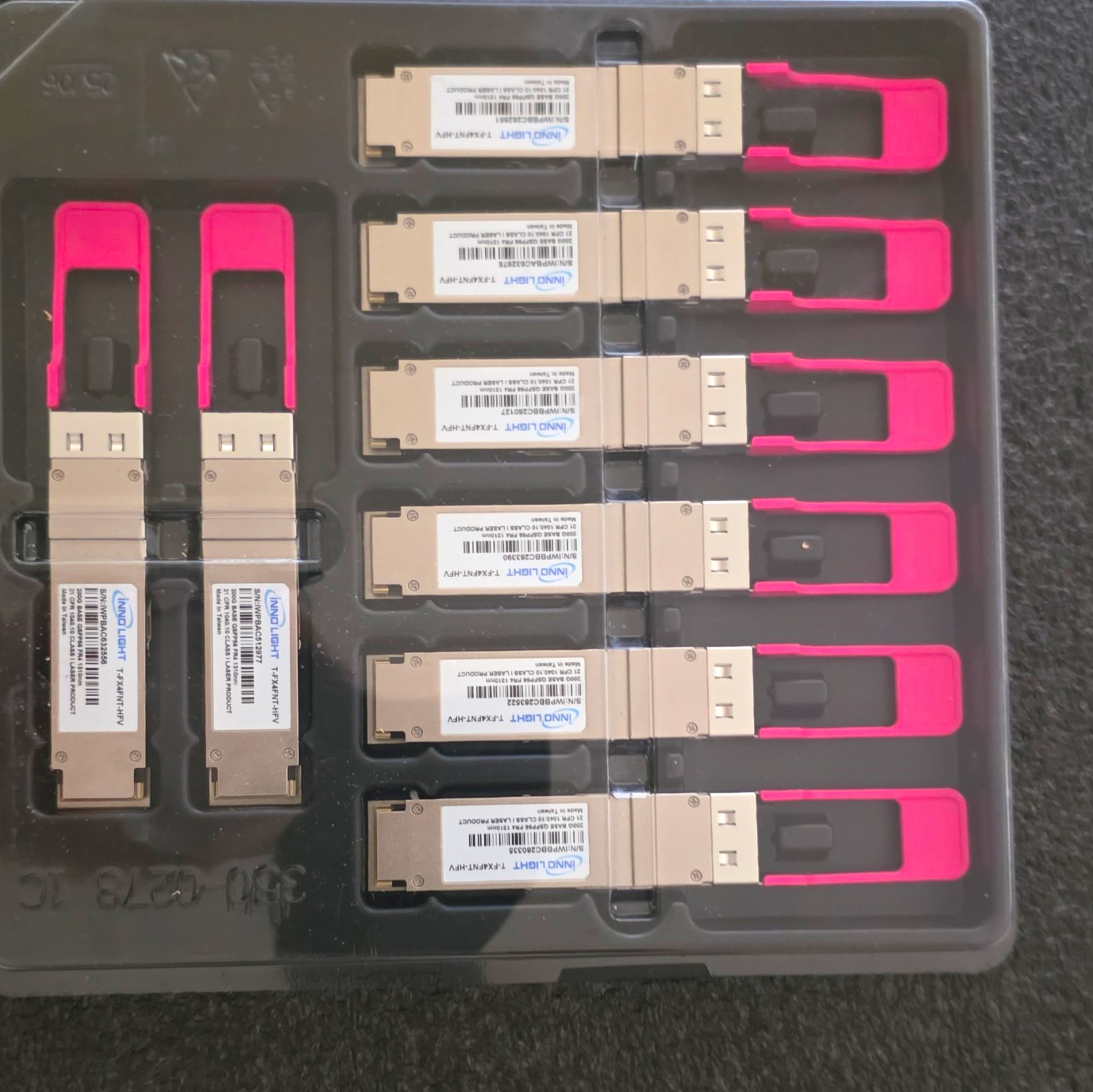 INNOLIGHT 200G QSFP56 FR4  1310nm LC Transceiver Module Lot of 8 [T-FX4FNT-HFV]