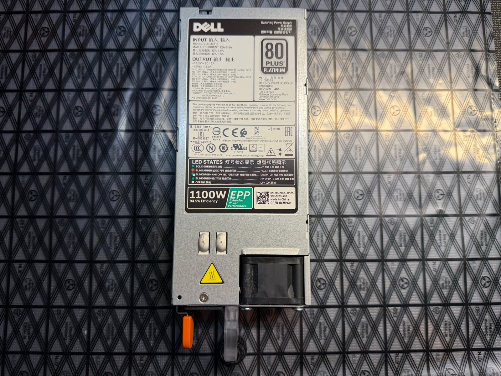 Dell 1100W Power Supply 200-240V (L1100E-S1)