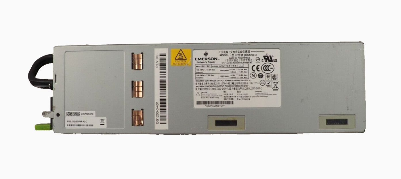 Emerson DS1200-3-401 AC Power Supply Juniper SRX3K-PWR-AC-C SRX3600 SRX3400