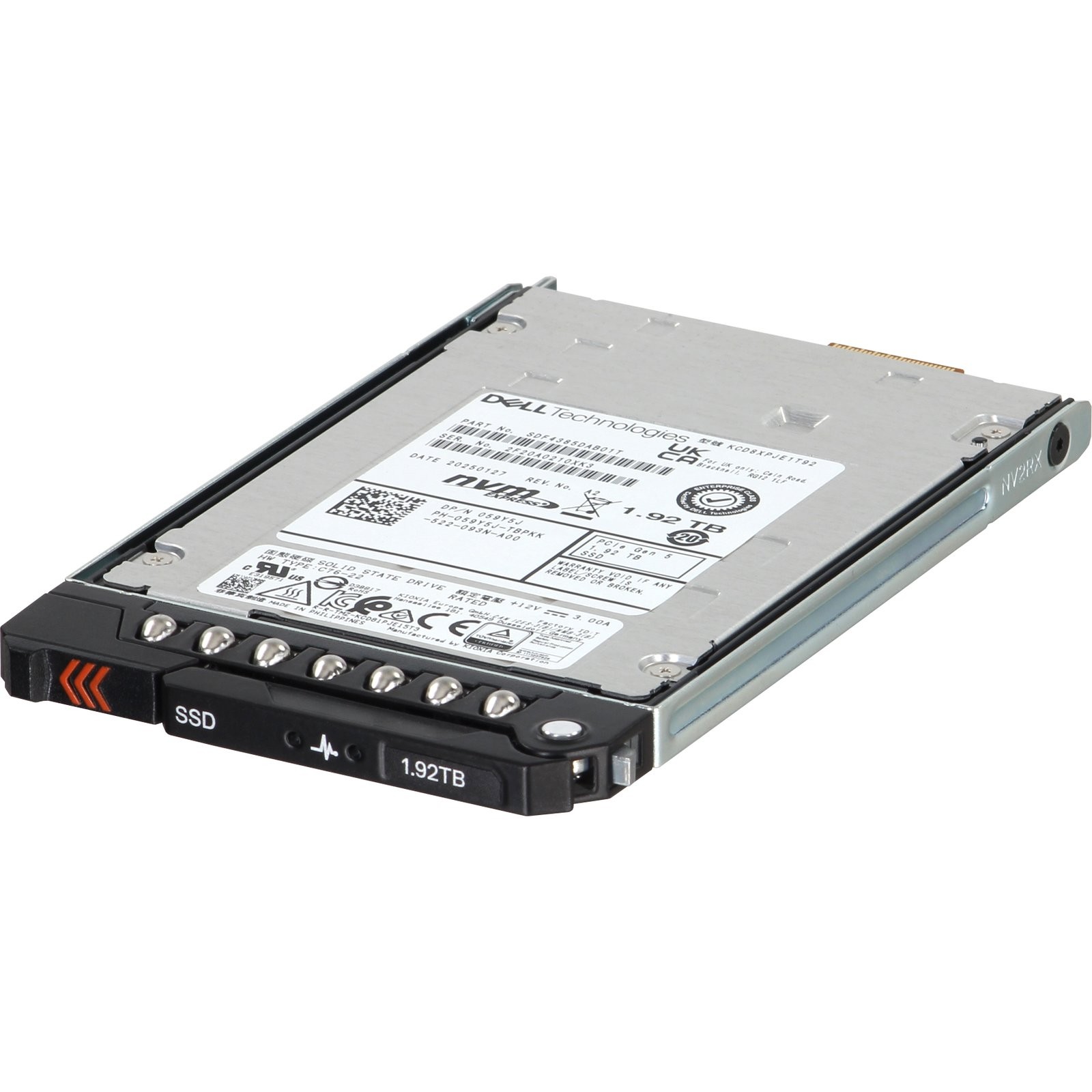 59Y5J-CD1 Dell 1.92TB Data Center NVMe Gen5 RI TLC E3.S SSD CD8-P