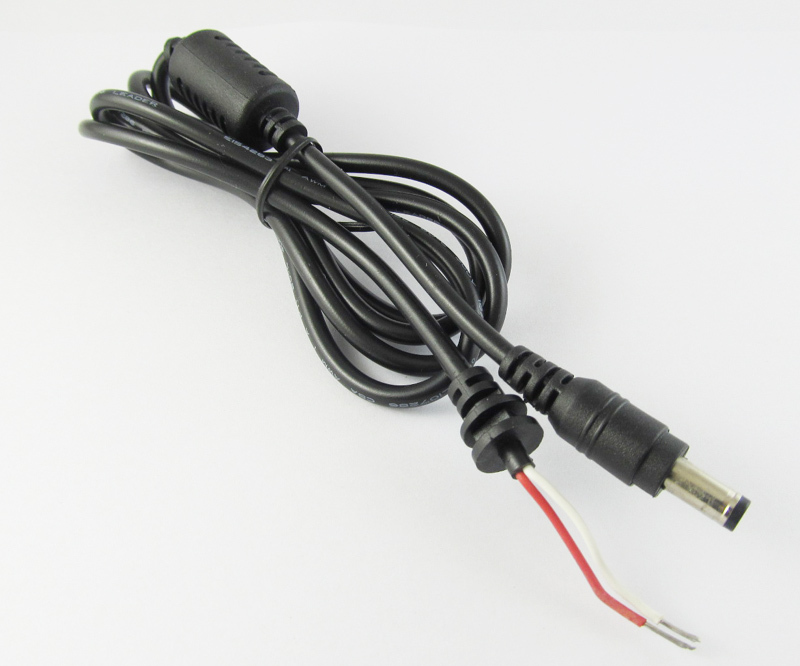 10pcs 1.2M/4Ft DC Power Cable 5.5x 2.5mm 5.5/2.5 DC Power Plug With Ferrite Core