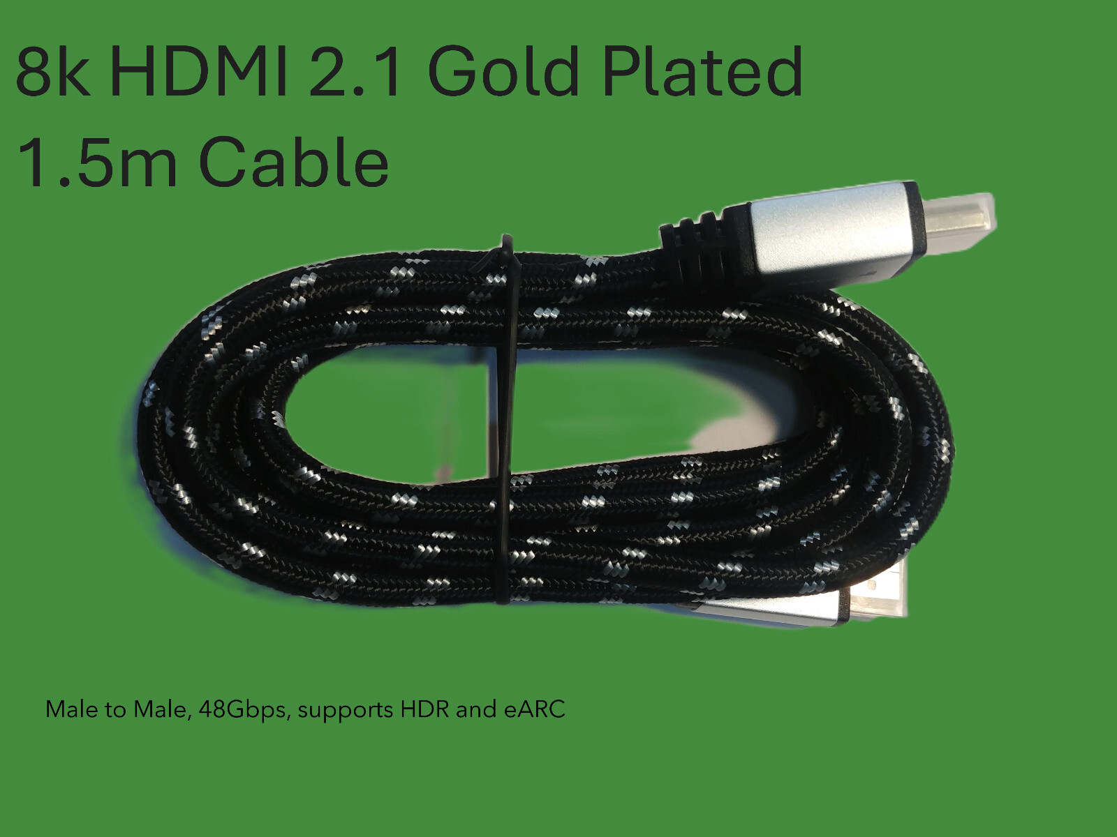 8k HDMI 2.1 Gold Plated 1.5m cables male to male 48Gbps Dynamic HDR & eARC