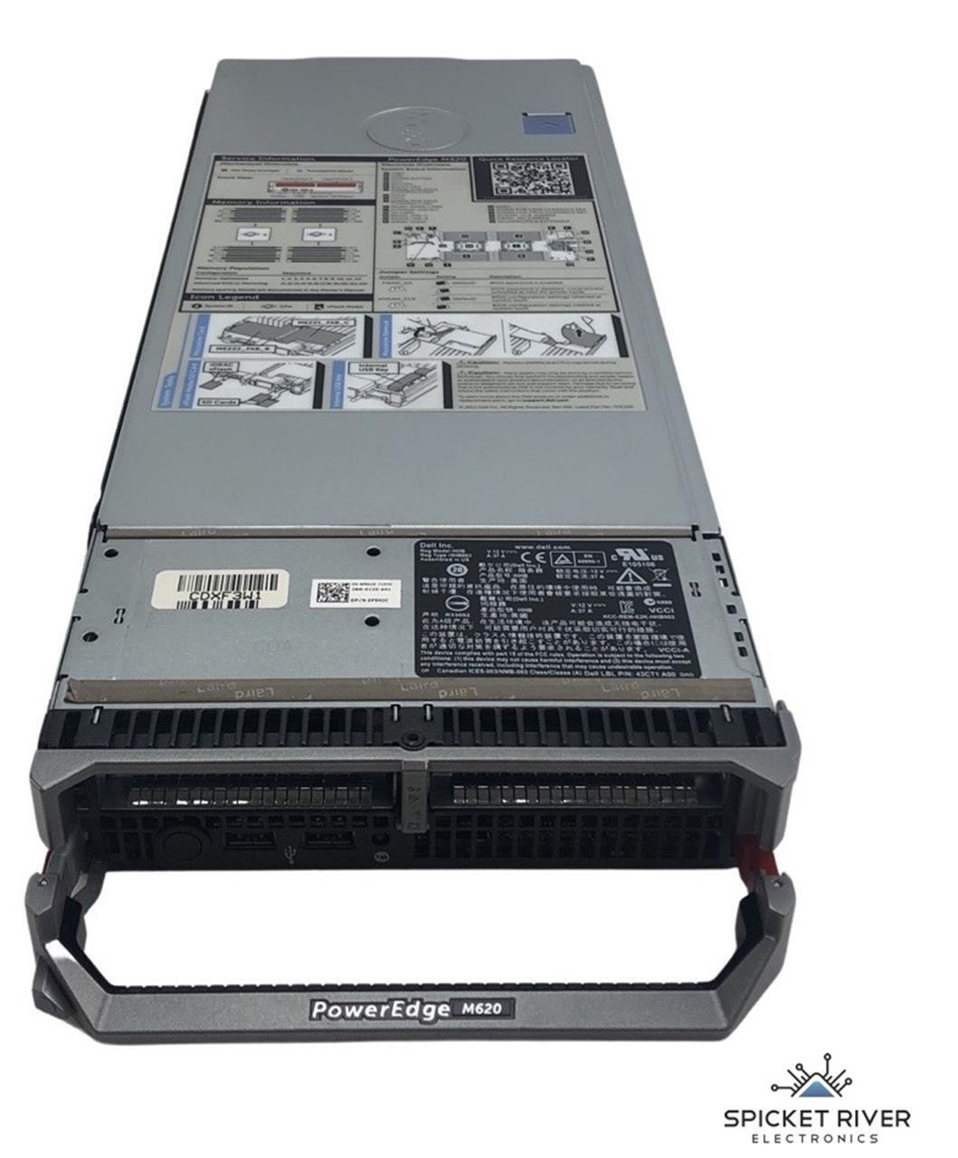 Dell PowerEdge M620 Blade Server 2x 8-Core Xeon E5-2680 2.7GHz 64GB RAM No HDDs