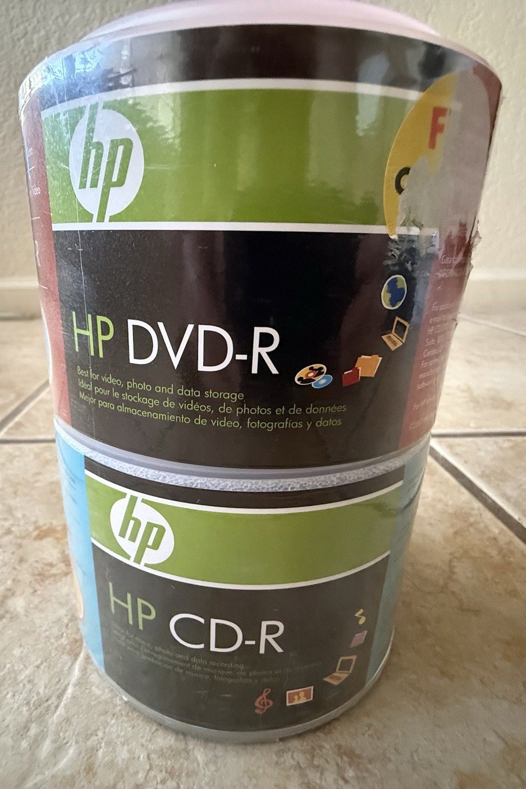 BRAND NEW SEALED 50 HP Blank 16X DVD-R DVDR Recordable Disks Plus 50 CD-R Media