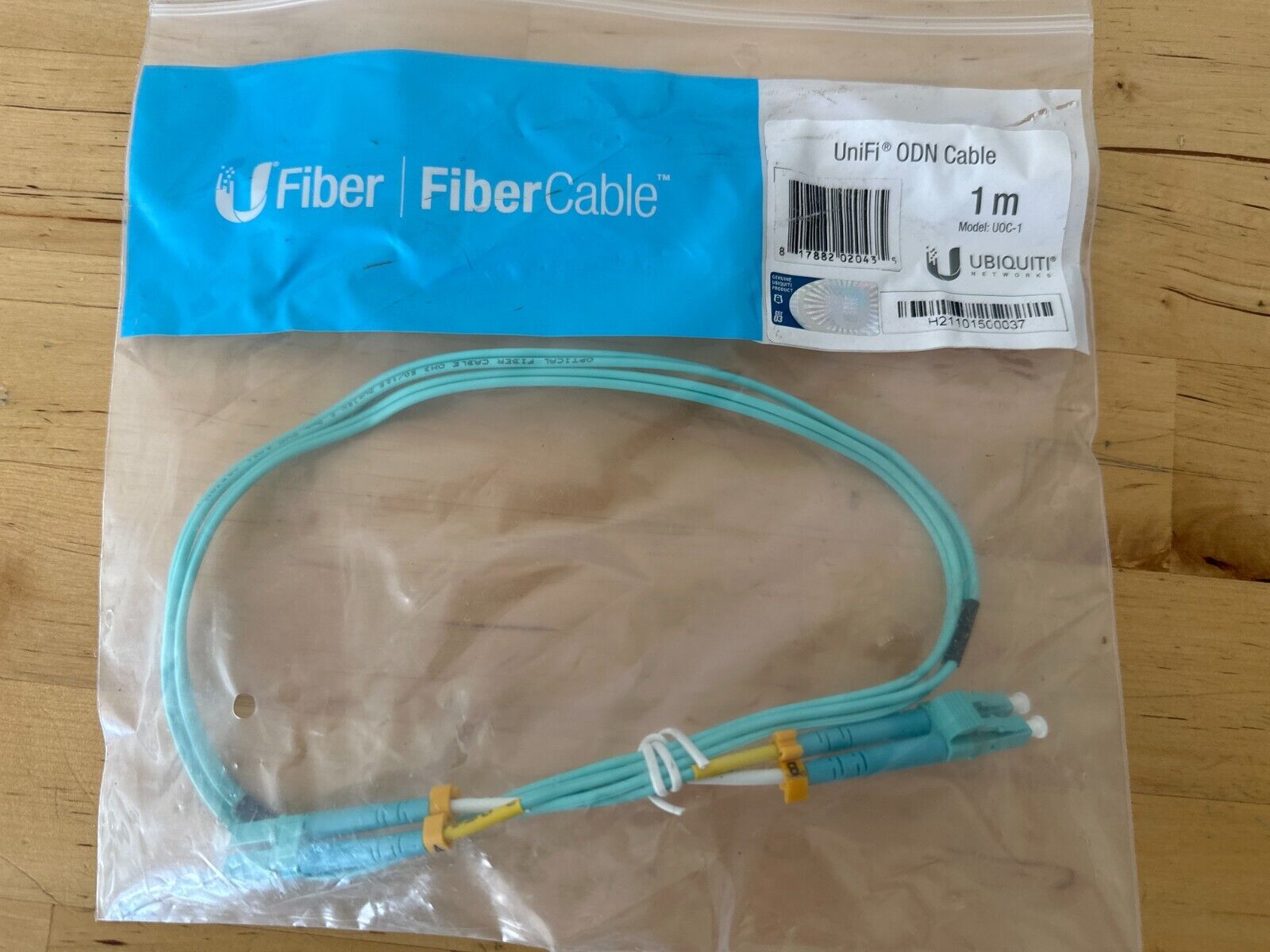 Ubiquiti UOC-1  UFiber OM3 Duplex LC Cable 1-Meters 10G Multi-Mode Cable