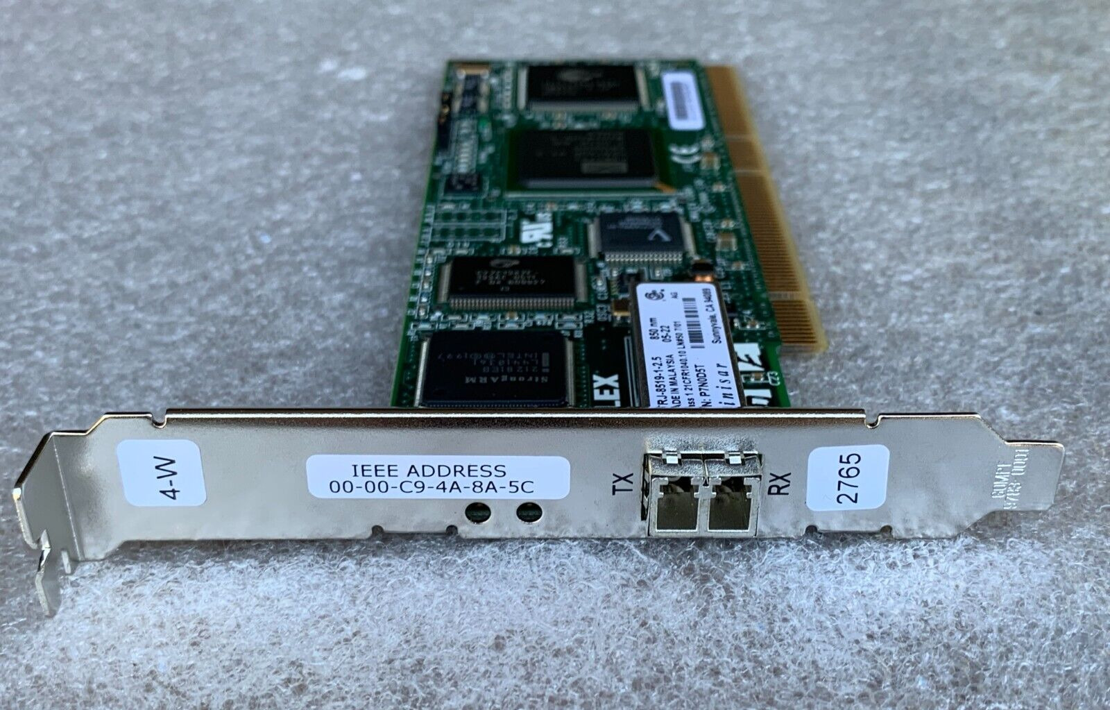 IBM Emulex 2GB PCI-x Fibre 1-Port Adapter Card 80P4384 FC1020034-10H 4-W 2765