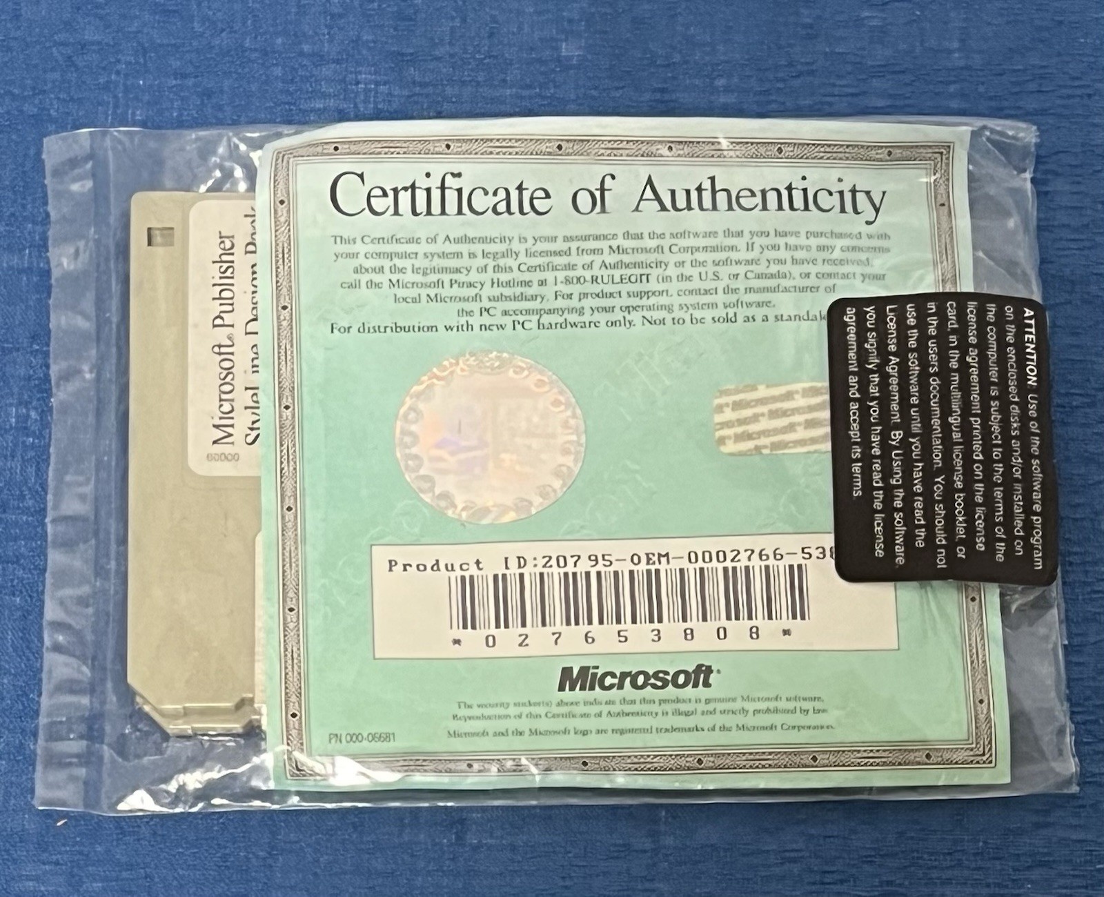 SEALED Microsoft Publisher StyleLine Design Pack 1.0 1994 3.5 Floppy Disk 1 & 2