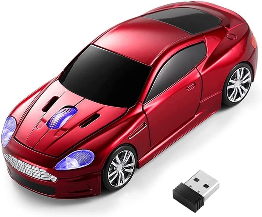Red Computer Wireless Sports Car Mouse Laptop Optical Gaming Mice 2.4GHz