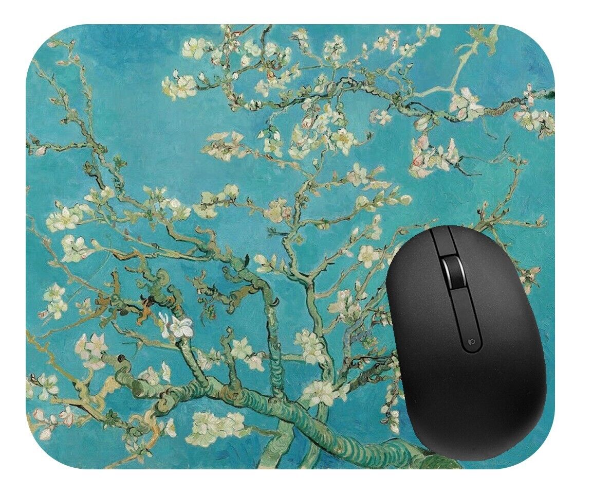 Museum Art: Van Gogh- Almond Blossoms, Mini Mouse Pad 1/8