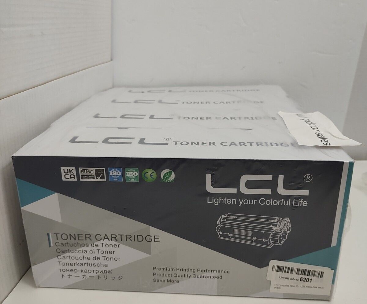 LCL Toner Cartridges 4 Pack Set NEW Sealed TN760 TN730 BLACK Replacement Sealed