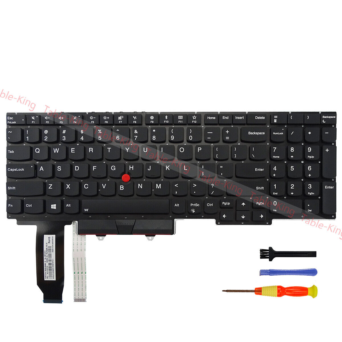 Backlit Replacement Keyboard for Lenovo Thinkpad E15 Gen1/R15 Gen1 (US Layout)