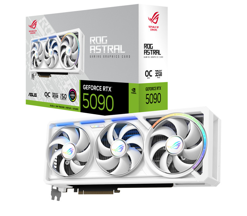 ASUS ROG Astral GeForce RTX 5090 32GB GDDR7 White OC Quad-Fan GPU SEALED NEW