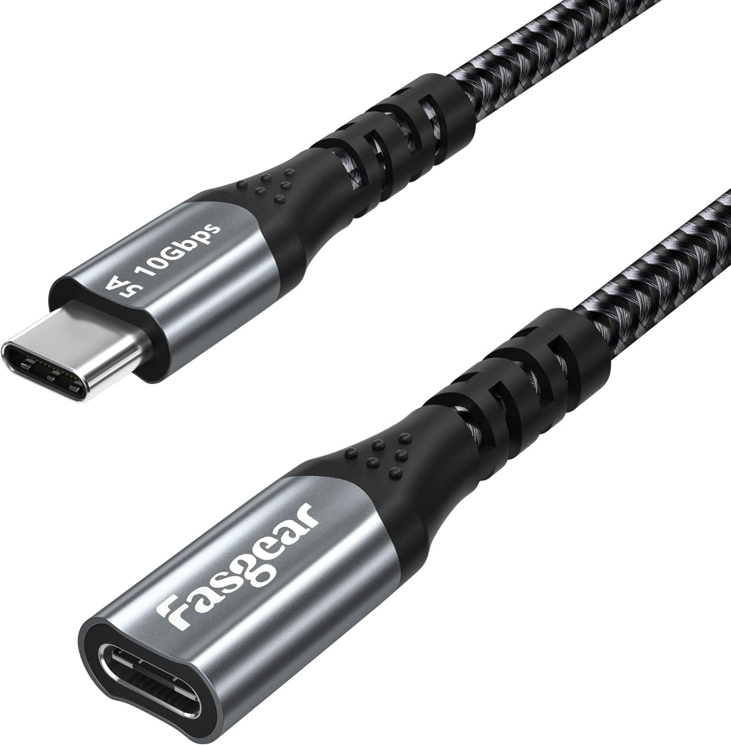 Fasgear USB C Extension Cable 6Ft 10Gbps USB 3.2 Type C Male to Female Extender 