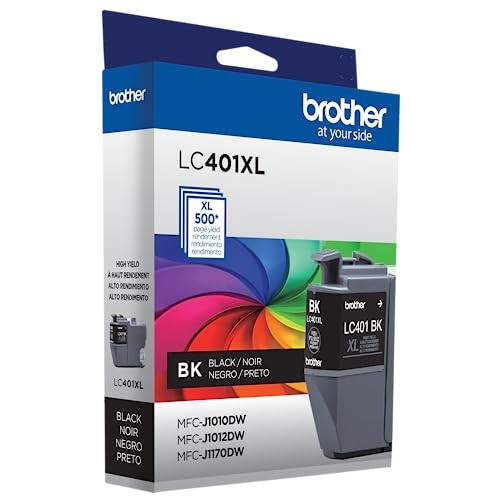 BLACK - BROTHER GENUINE LC401XLBK HIGH YIELD BLACK INK CARTRIDGE