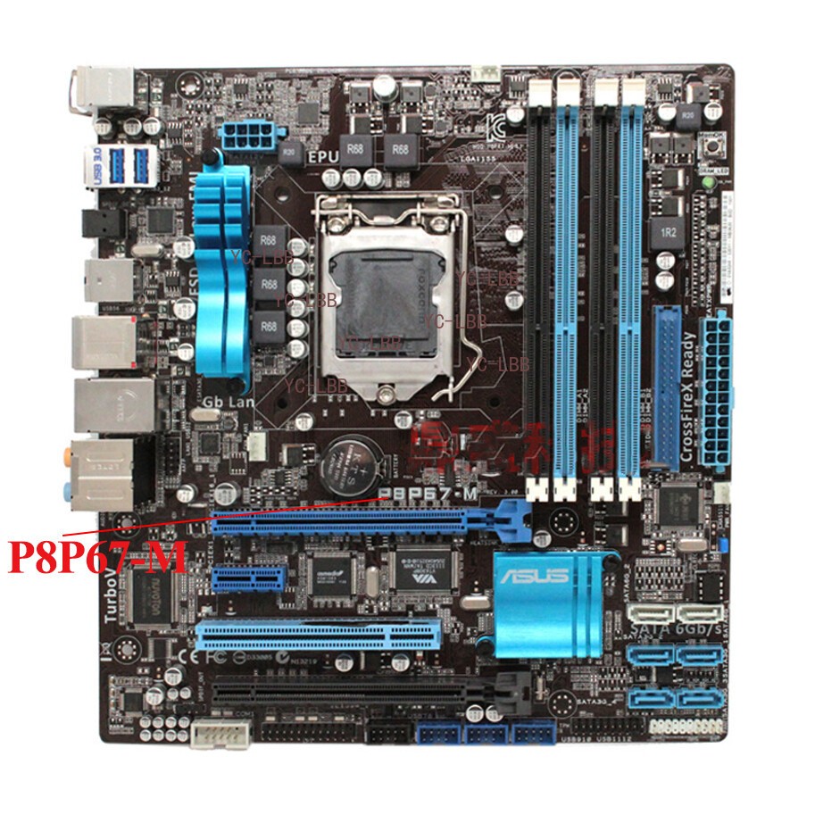 FOR ASUS P8P67-M 1155-Pin P67 Motherboard DDR3 32GB 100% Tested OK