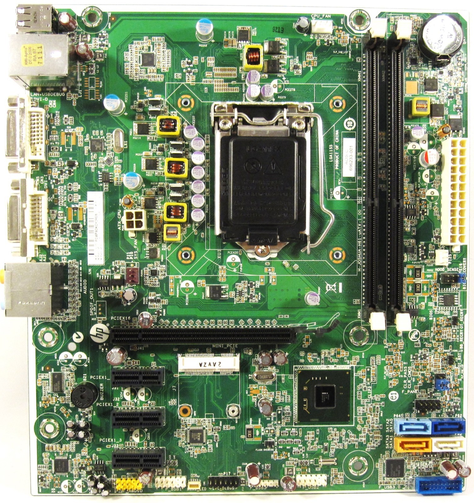 HP Joshua H-JOSHUA-H61-uATX :1.00 Motherboard 696233-001 System Board TESTED