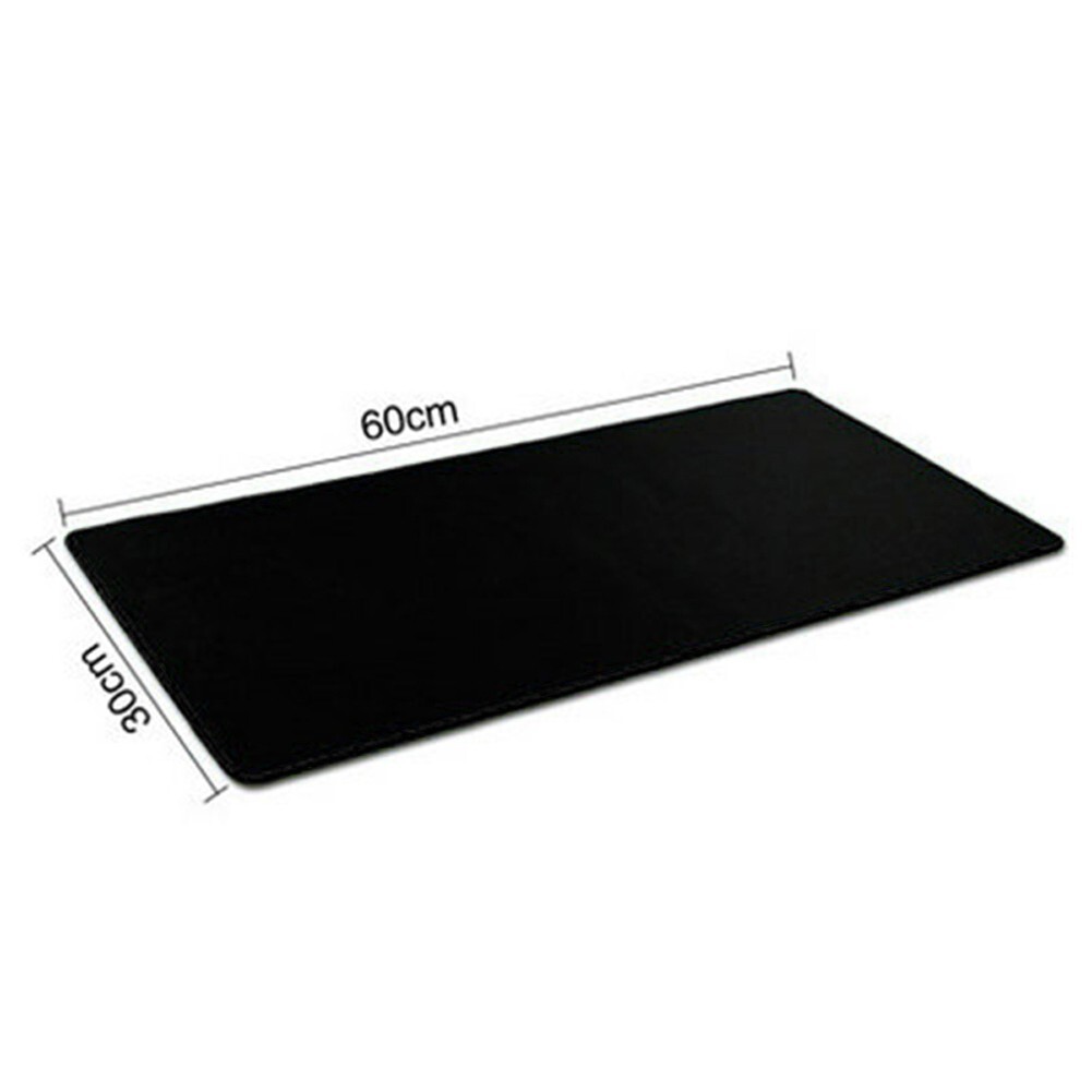 1PC Black Computer Mouse Pad Large Gaming Pad 23.62" x 11.81" Rubber Mouse Mat