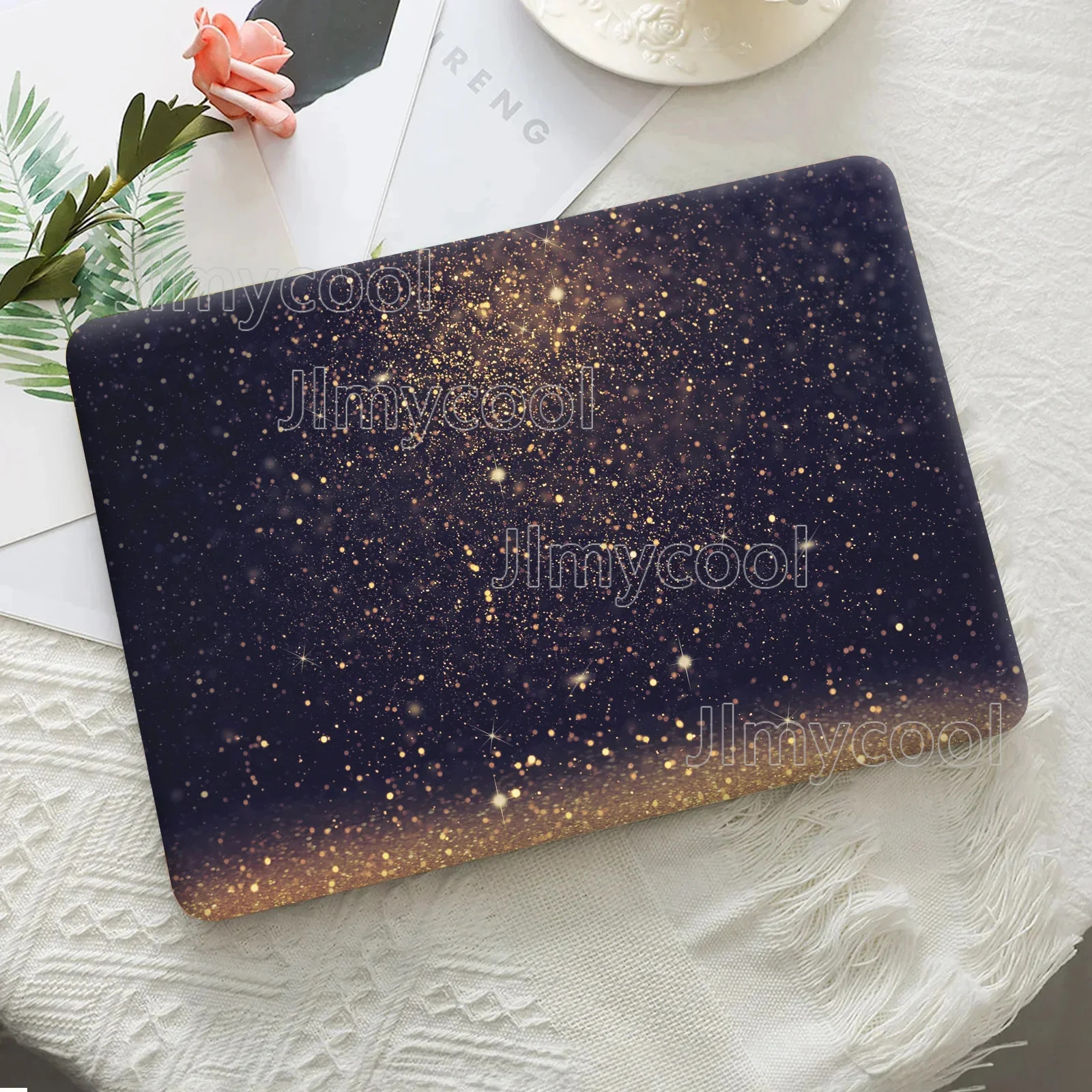 Surface Rendering Laptop Protective Films Dotted Starry Sky Style Shell Stickers