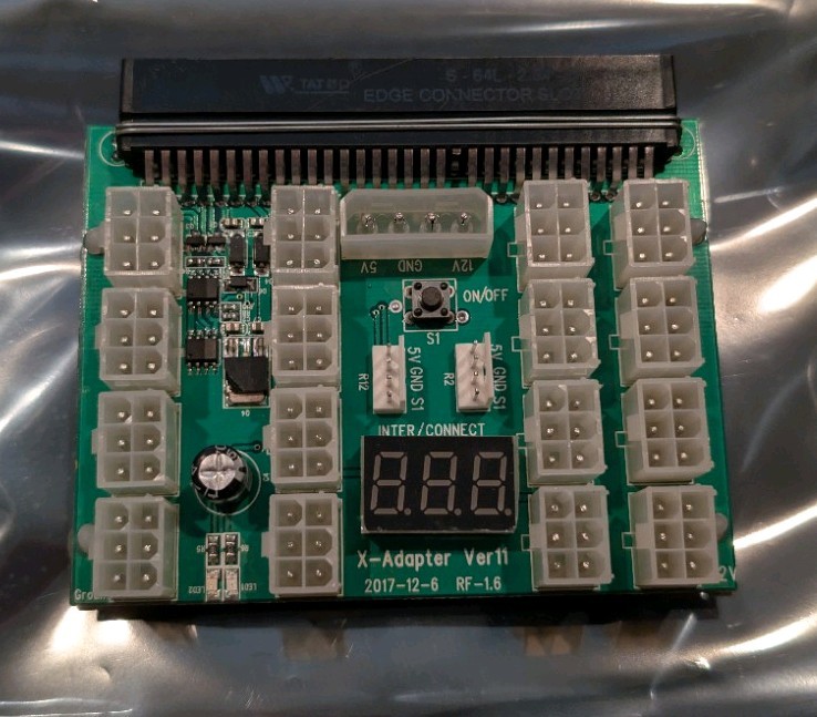 Lot of 12 Breakout Board X-Adapter V11  GPU mining 16-Port PSU 