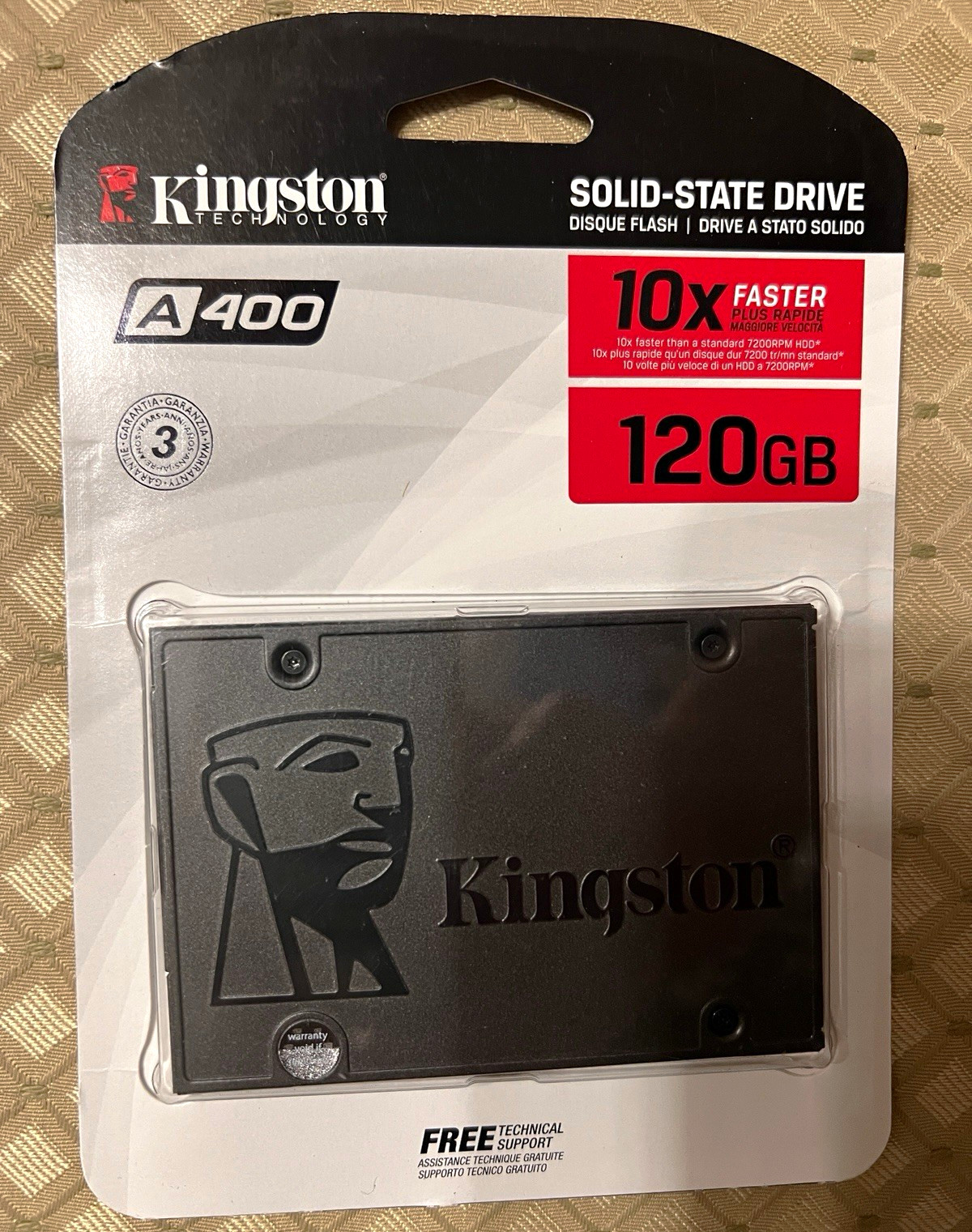 Kingston A400 120GB 2.5 in Internal SSD Solid State Drive, Black