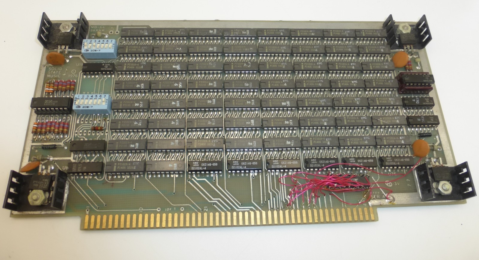 Vintage Solid State Music SSM MB-6A 8K Static RAM S-100 Memory Board 1976 Altair
