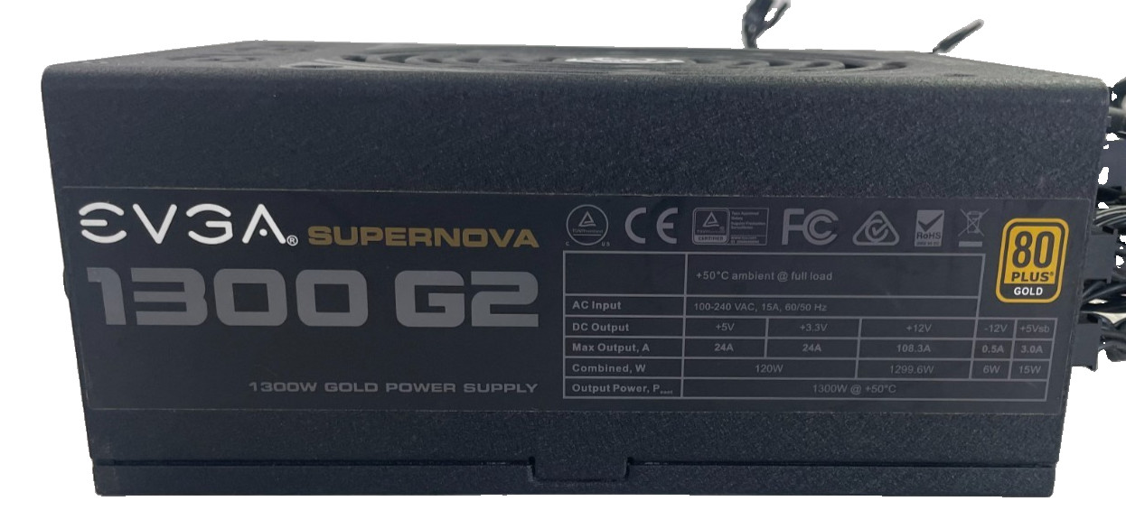 EVGA SuperNOVA 1300 G2 1300W 80 Plus Gold Fully Modular ATX Power Supply