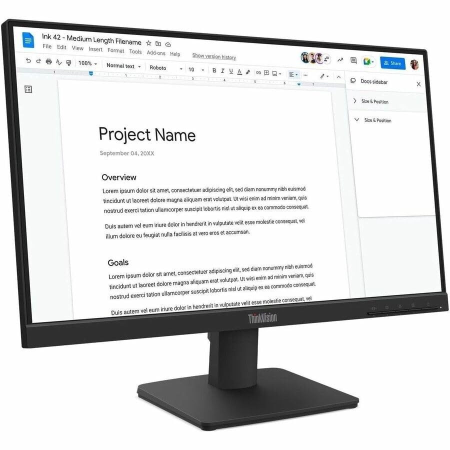 Lenovo ThinkVision S22-4e 21.5" Monitor - FHD, IPS, HDMI, VGA (64CBKAT6US)