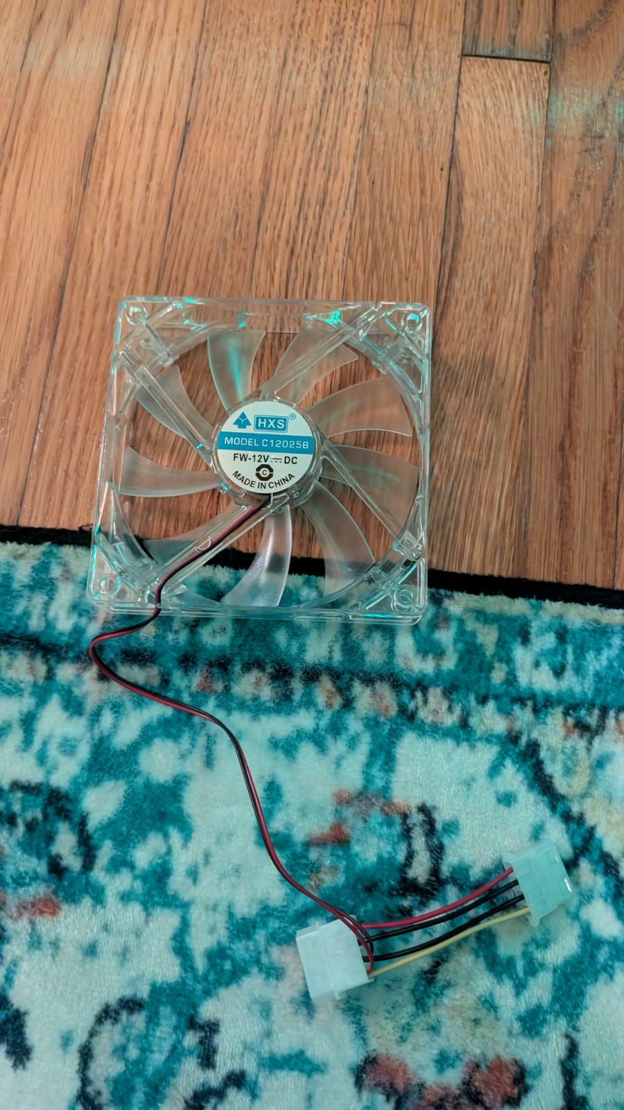 1 Pc HXS Model C12025B FW-12V DC Computer Fan Clear 120mm New