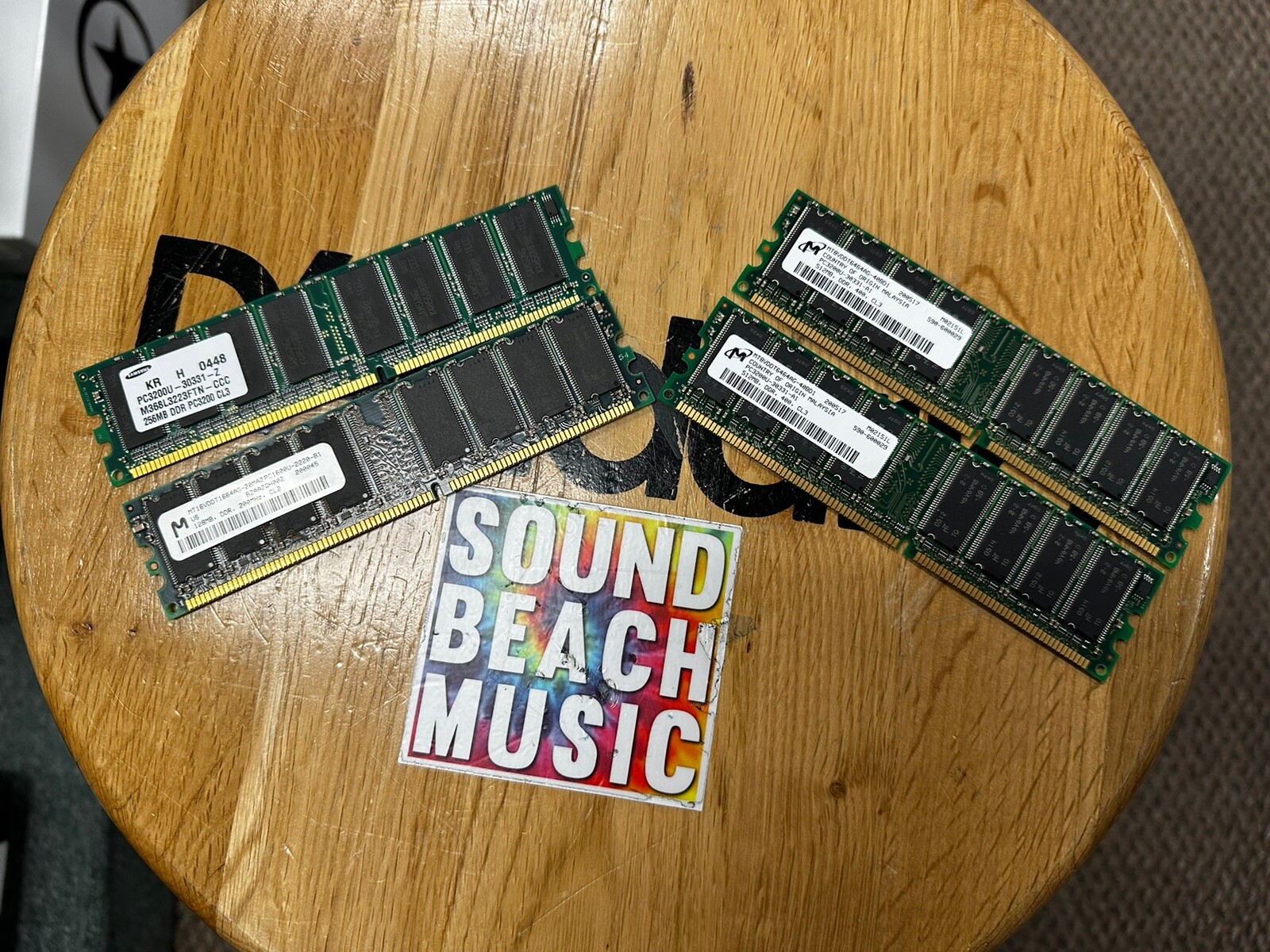 DDR PC-3200 RAM Memory Card Lot - 2x512mb, 1x256mb, 1x128mb