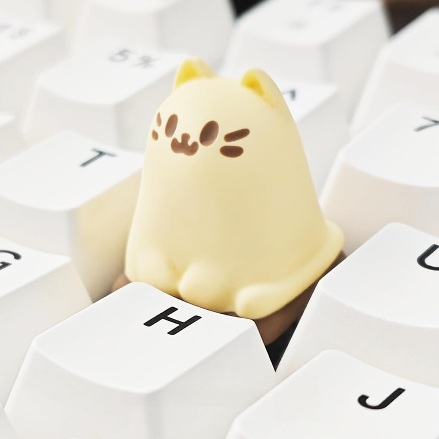 Artisan Keycaps, Cute Kawaii Cat Box Keycaps, Resin Handmade, Single 1U Replace
