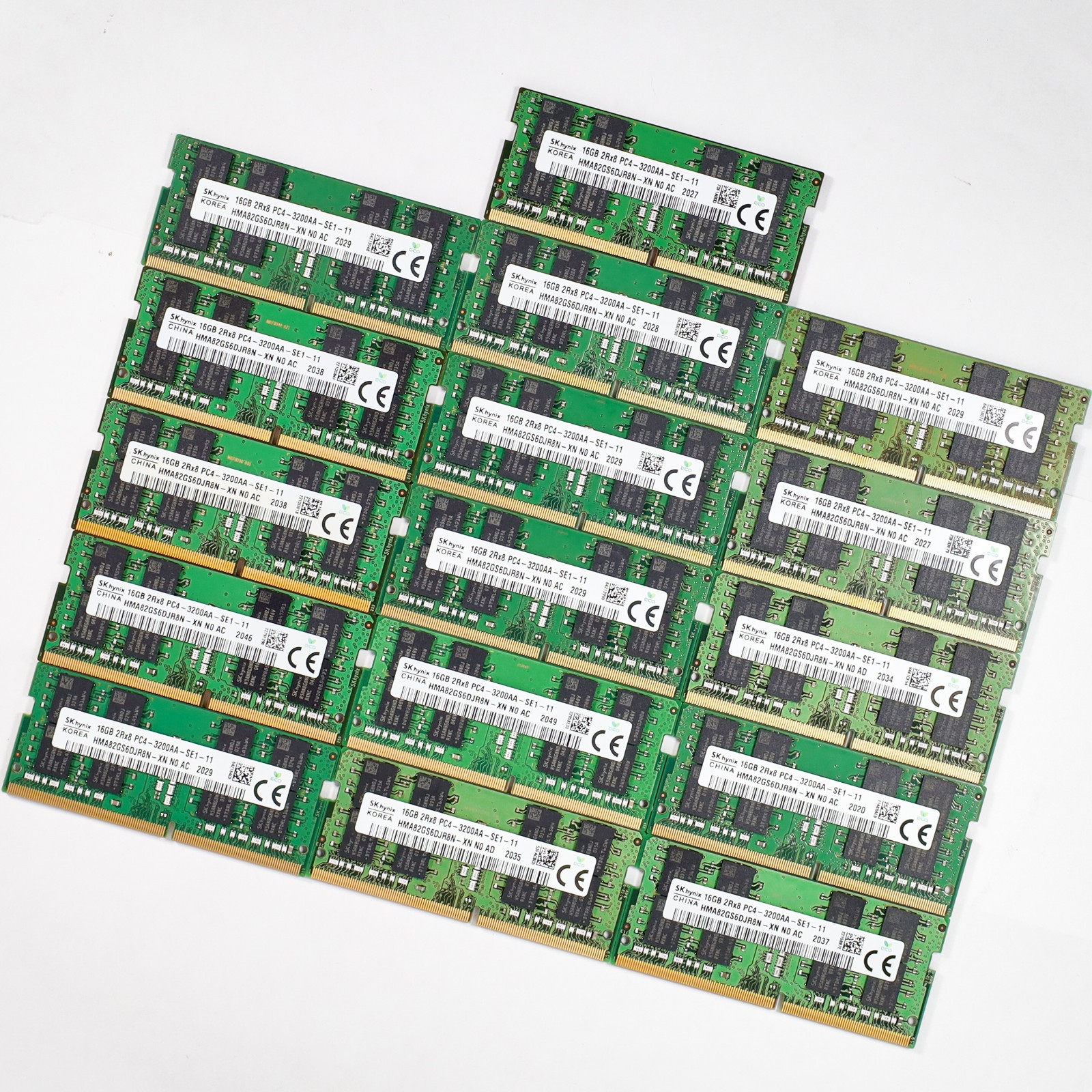 (Lot of 16) SK Hynix DDR4-3200 Laptop RAM SO-DIMM HMA82GS6DJR8N-XN - Tested