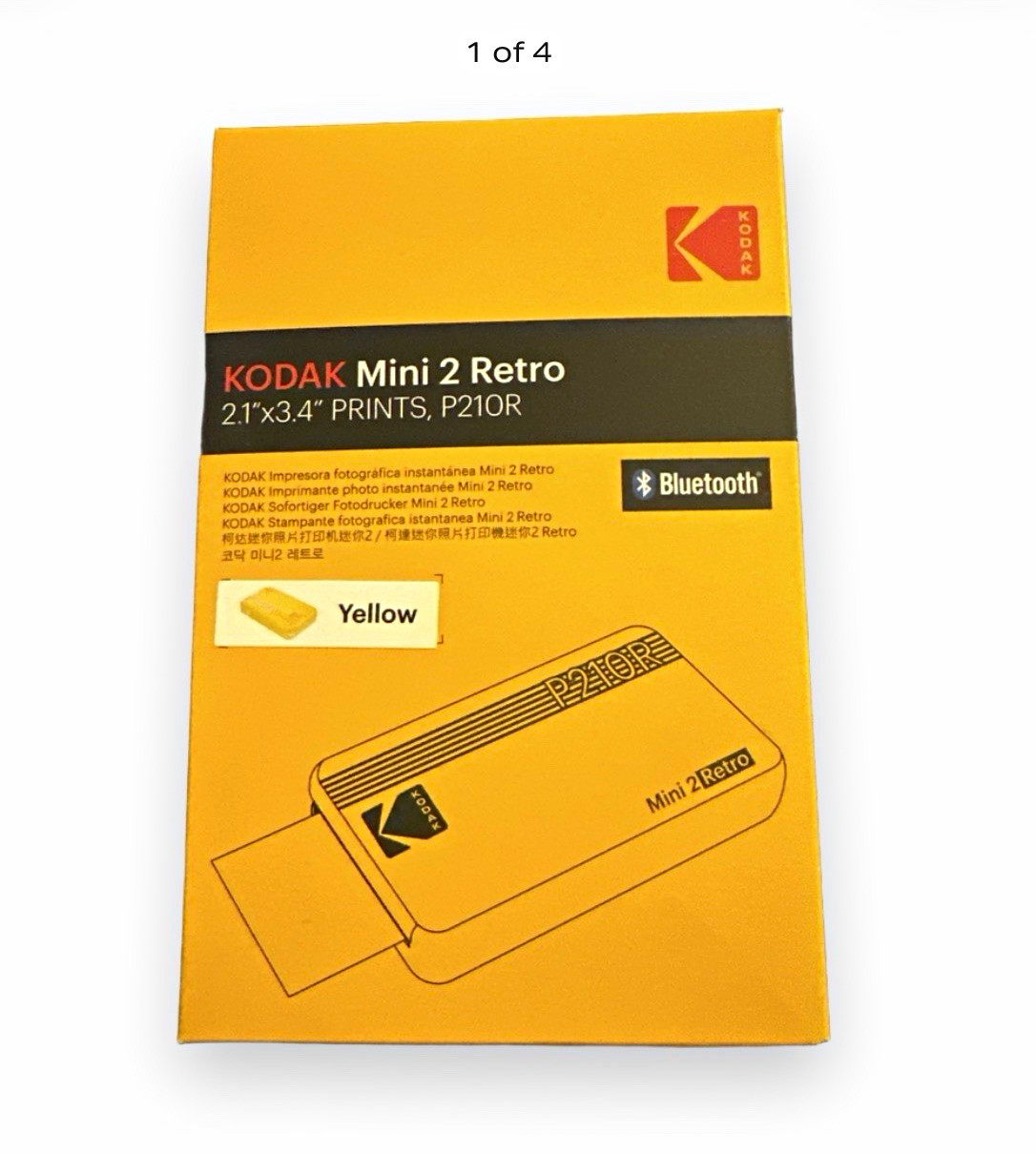 Kodak P210R Cartridge Yellow for Mini 2 Retro/Mini Shot 2, 2.1x3.4 30 Sheets