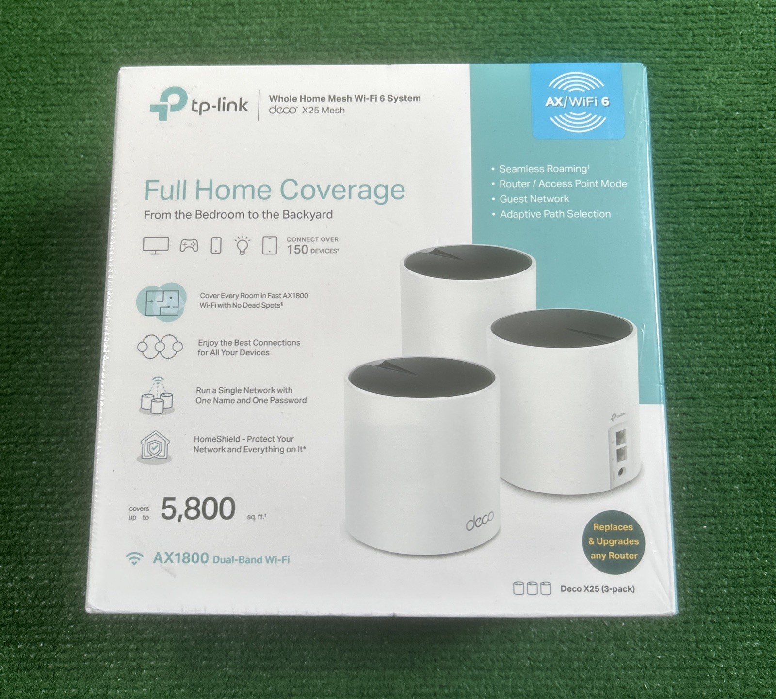 TP-Link Deco X25 AX1800 Dual-Band Whole Home Mesh Wi-Fi 6 (3-Pack) White NEW