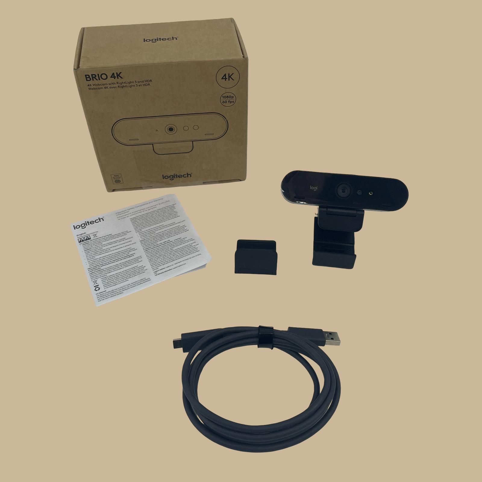 Logitech Brio 4k Pro Webcam Model V-U0040 #NO2118