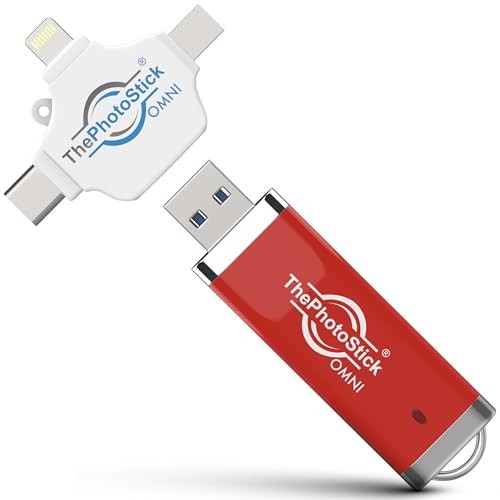 ThePhotoStick® Omni 512GB Photo Backup for iPhone, Android and Computers