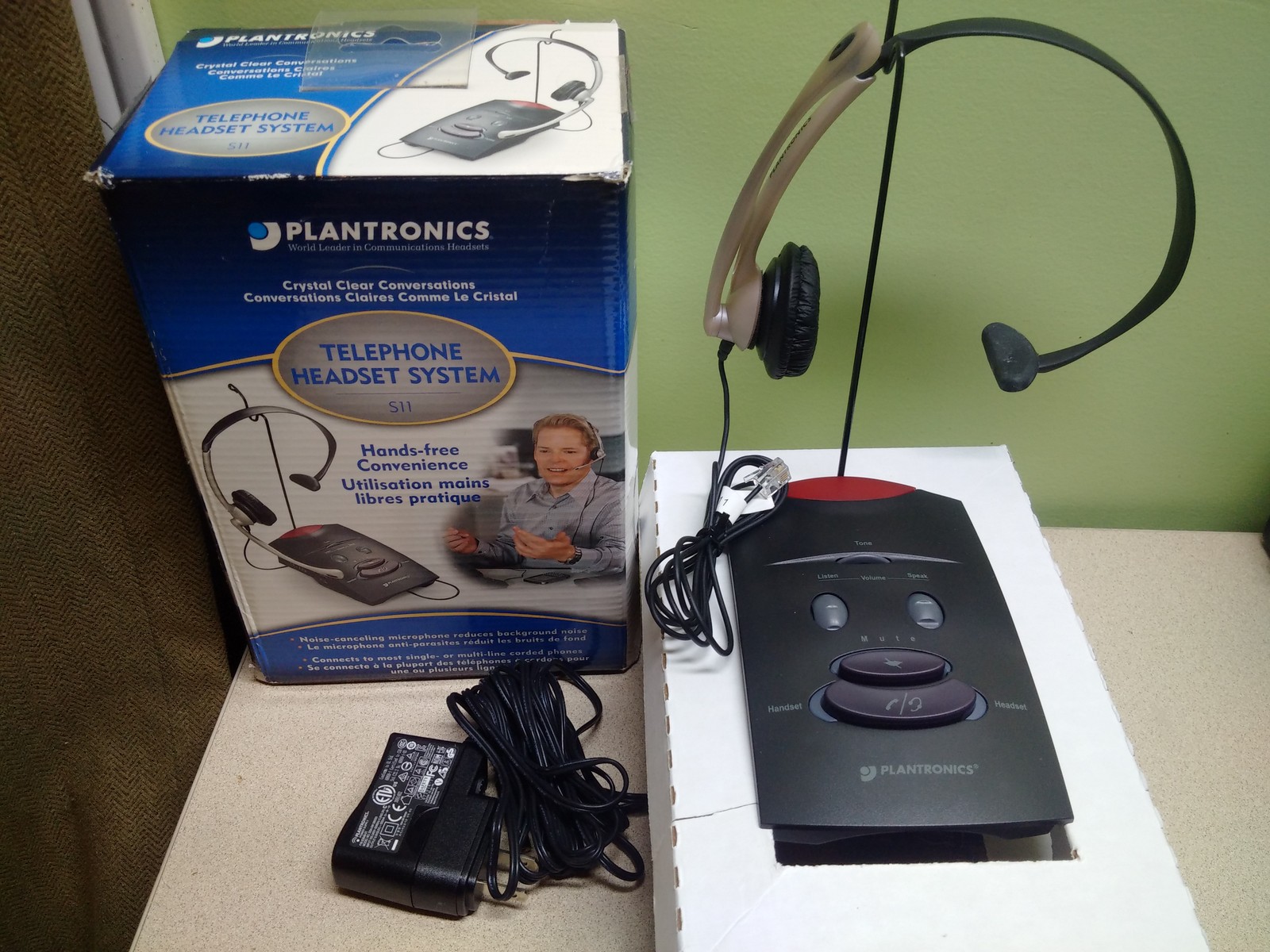 PLANTRONICS S11 TELEPHONE HEADSET SYSTEM