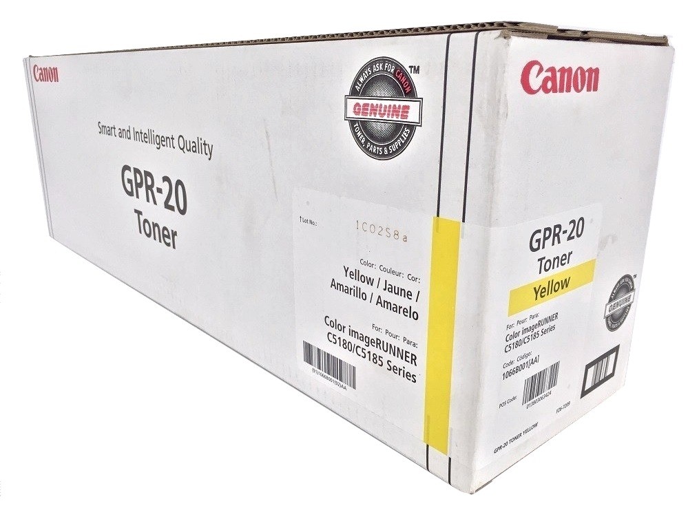 Genuine Canon GPR20 (1066B001) Yellow Toner Cartridge - Factory Sealed